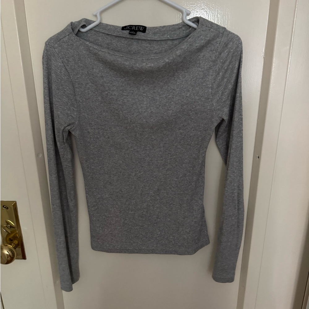 J.Crew Heather Gray Crewneck Top